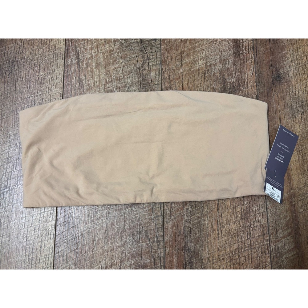 Auden XL Luxe Stretch Unlined Bandeau Bra Women Tan 38DD 40D NWT